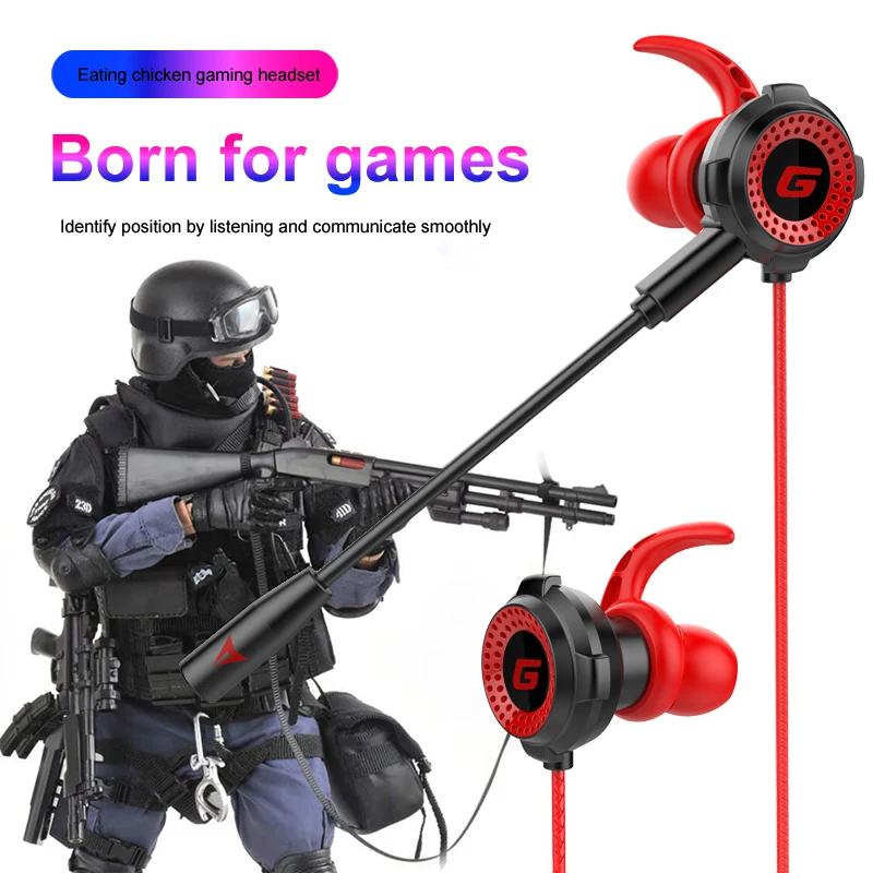 

G20 Game Headset Wired Earphone 3.5mm Jack In Ear Gaming Headset Headphones With Microphone For Gaming Computer Notebook