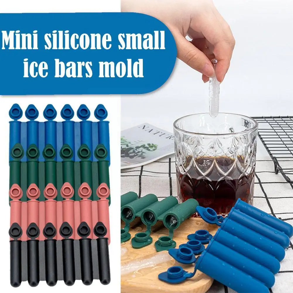 

6-grid Ice Bar Mold Silicone Ice Cube Tray Molds Ice Ball Maker Ice Chilling Mould For Whiskey Cocktail Beverage Drink Tool J8h2