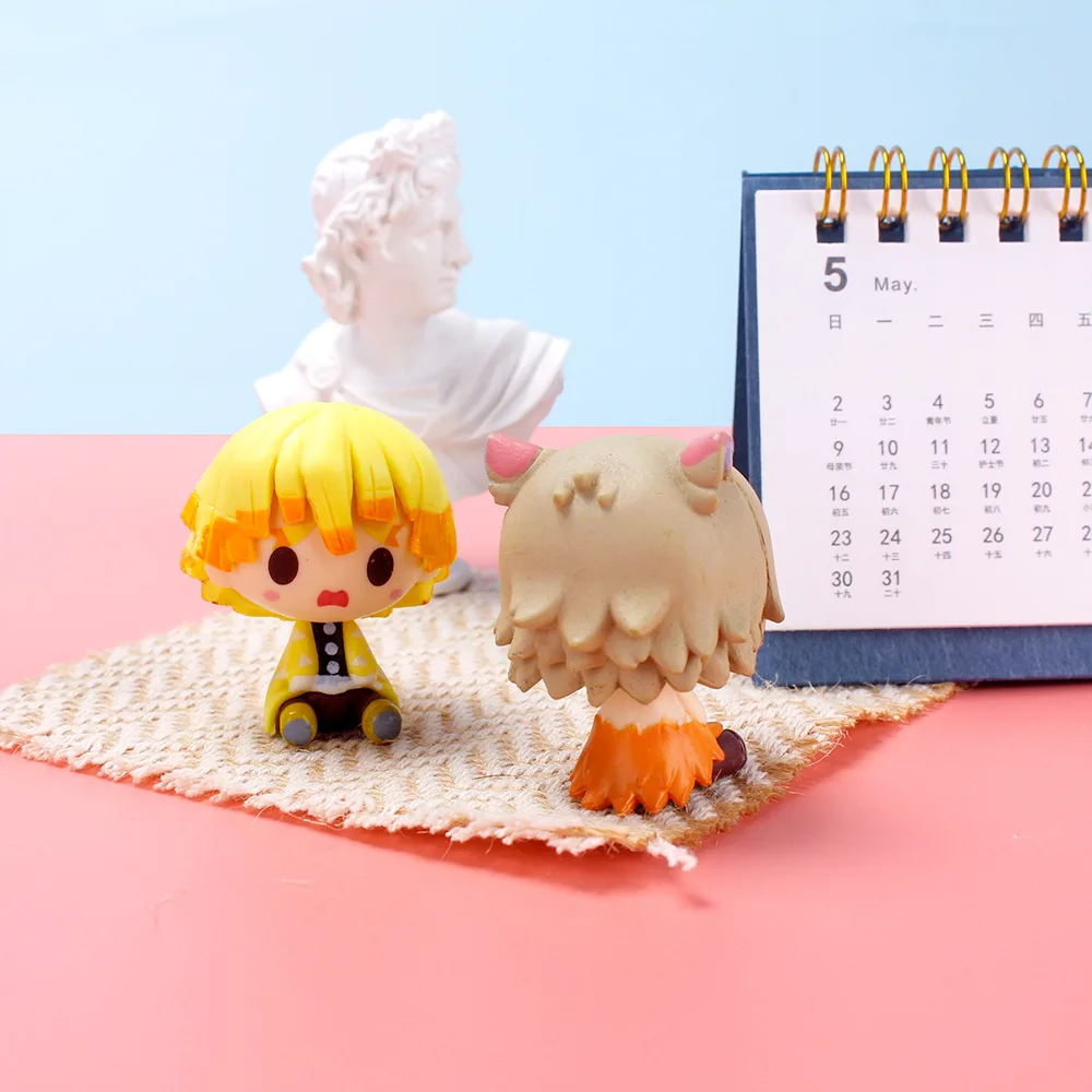 Аниме Q версия привидения рассекающее лезвие ПВХ большая голова кукла привидение