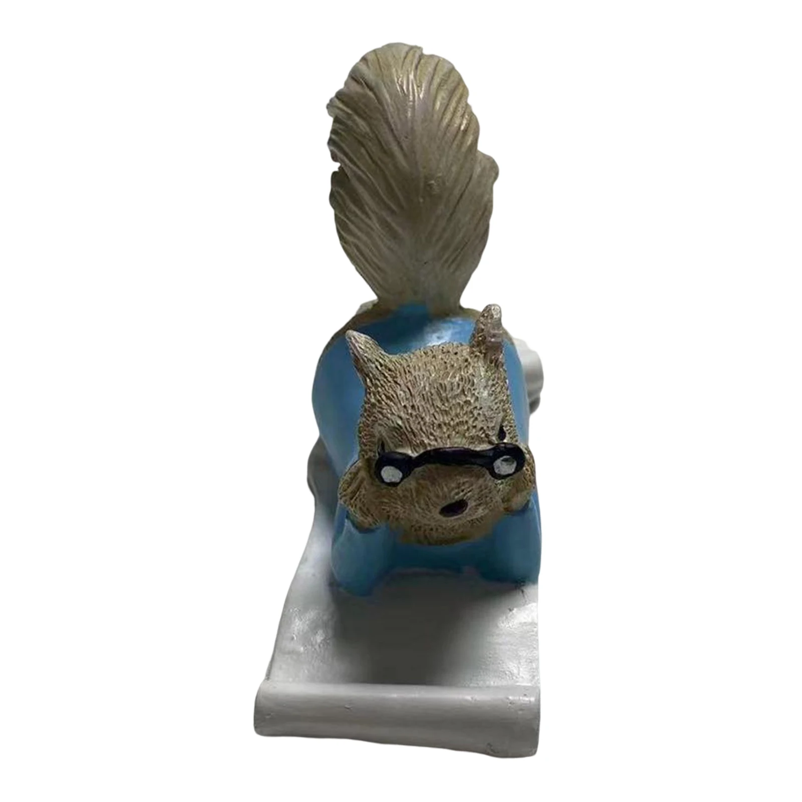 

Creative Table Squirrel Ornament Lying Reading Wearing Glasses Squirrel for Bedroom Home Decor