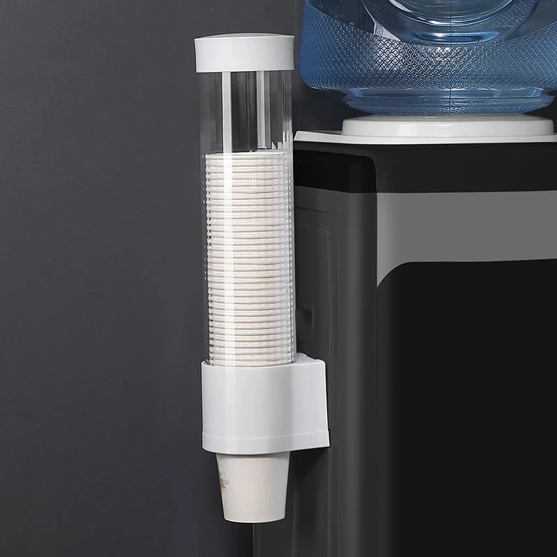 

Disposable Cup Holder Automatic Cup Remover Paper Cup Holder Water Cup Wall-Mounted Storage Creative Storage