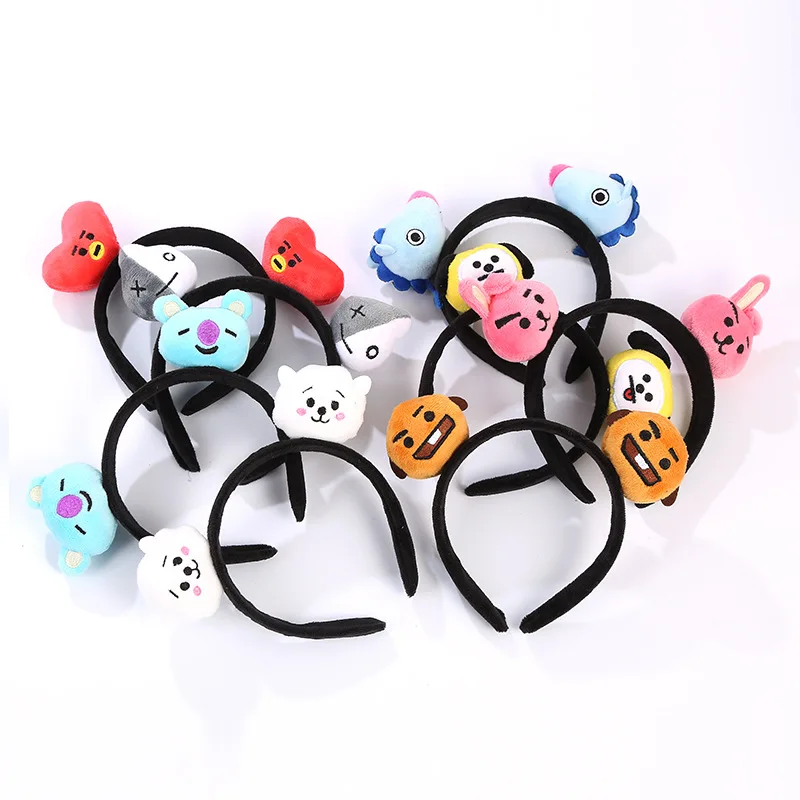 

Kpop Boys Kawaii Bt21 Bangtan Boys Girls Plush Doll Headband Anime Peripherals Girl Heart Animal Cute Children's Headwear