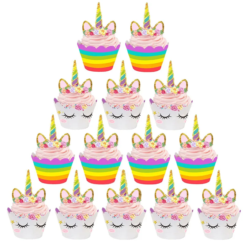 

Unicorn Party Supplies Tableware Set Unicorni Tablecloth Paper Cup Napkins Banner Cake Topper Wedding Baby Shower Decorations