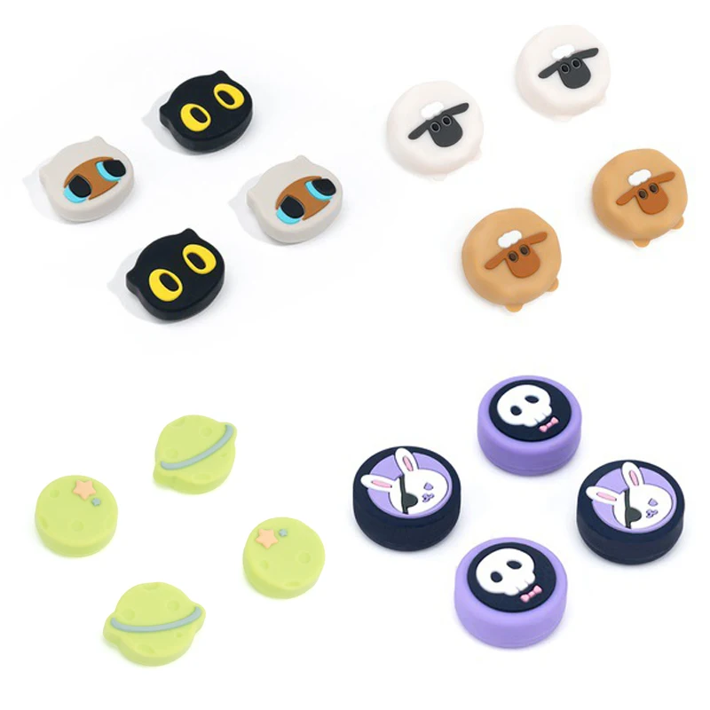 

New Cute Animals Silicone Soft Thumb Stick Grip Cap Protective Cover For Switch Oled NS Lite Joy-con Controller Thumbstick Case
