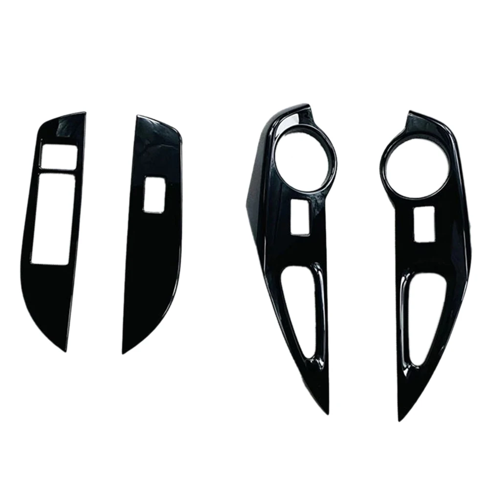 

Для Toyota Corolla Cross 2020 2021 2022 панель переключателя автомобильного стеклоподъемника наклейка обшивка ярко-черный