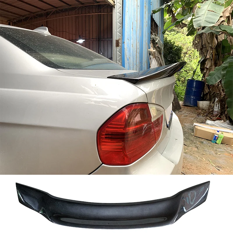 Фото Подходит для BMW 3 серии E90 спойлер из углеродного волокна 2009 2010 2011 2012 спойлер для крыла багажника декоративный Автомобильный дизайн №3