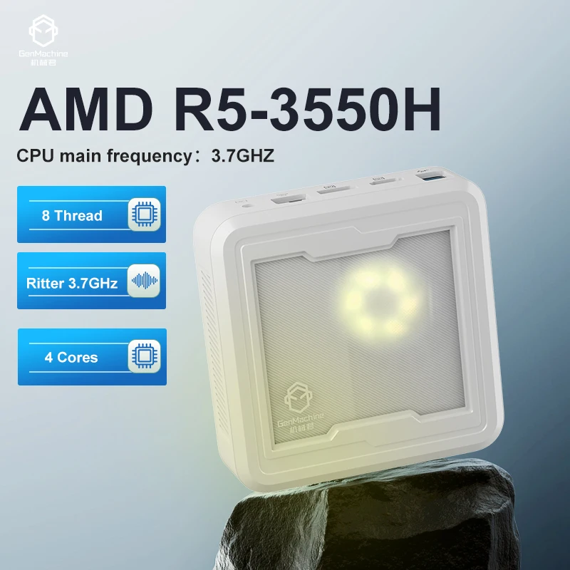 GenMachine светильник мини-ПК AMD Ryzen 5 3550H CPU Windows 11 Ren3000 3550H DDR4 Max 16 Гб ram DDR4 2,1 ГГц-3,7 ГГц ПК игровой компьютер GenMachine светильник мини-ПК AMD Ryzen 5 3550H CPU Windows 11 Ren3000 3550H DDR4 Max 16 Гб ram DDR4 2,1 ГГц-3,7 ГГц ПК игровой компьютер