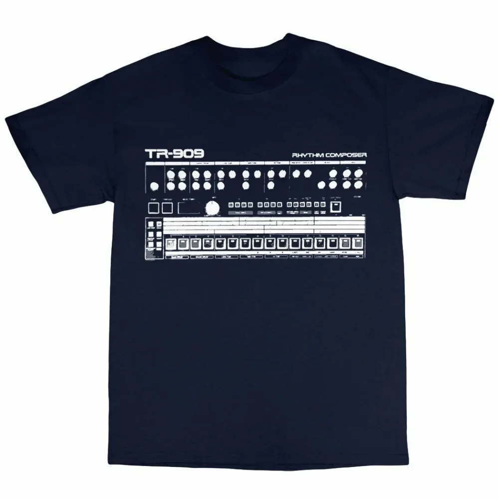 Фото Футболка в стиле Tr-909, 100% хлопок, Moog 808 303, Acid House, летняя мода для мужчин, горячая распродажа, одежда, футболки на заказ онлайн №2
