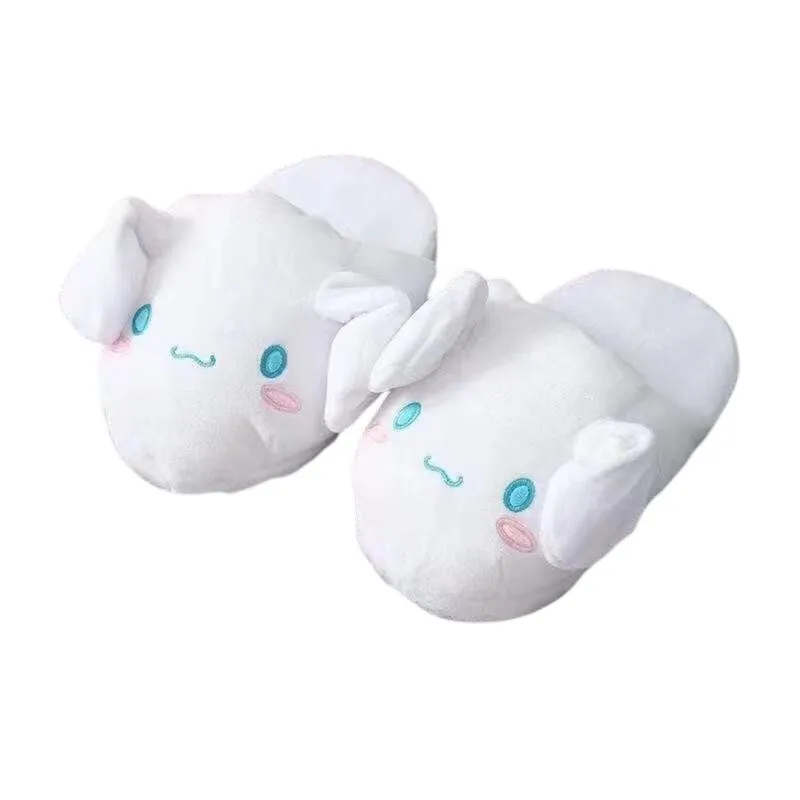 

Sanrio Kawaii Cinnamoroll Move Ears Slippers Creative All-Match Indoor Slippers for Spring, Summer, Autumn and Winter