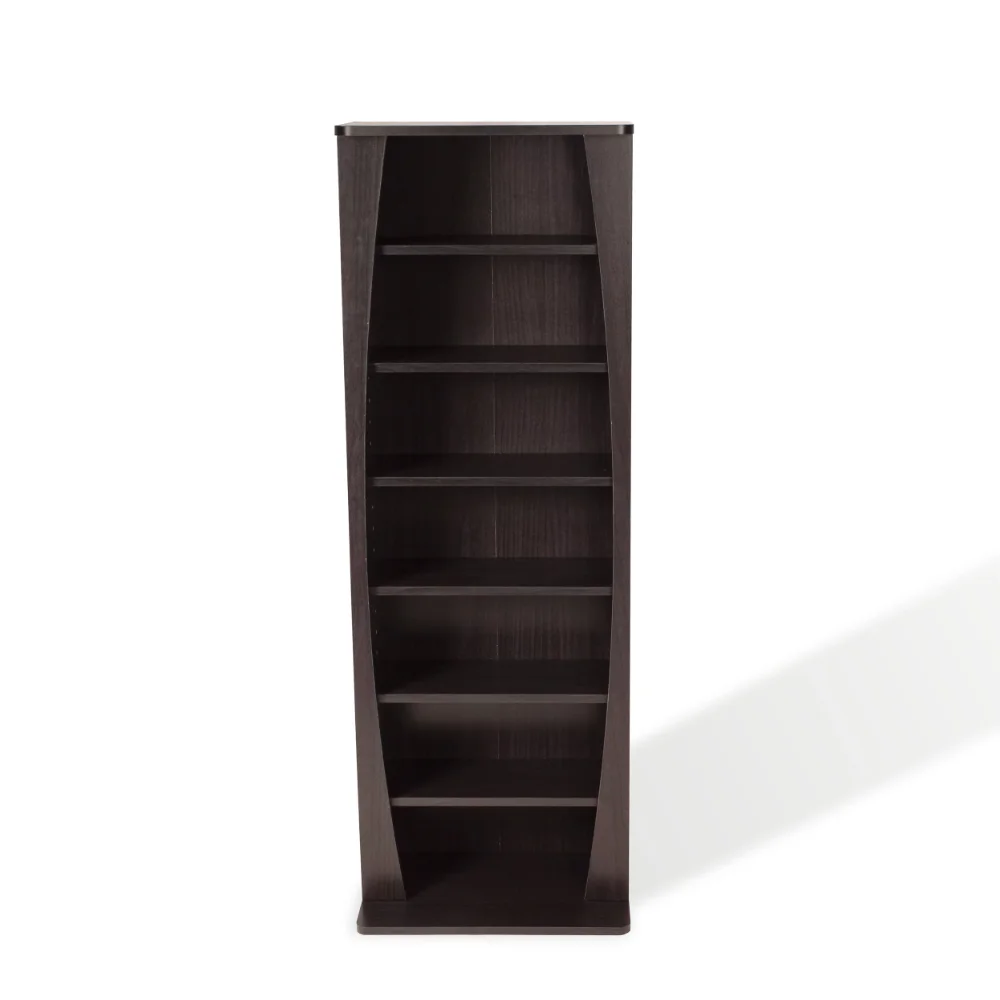

OIMG 15"x43" Canoe Multimedia Storage Shelf Bookcase, Espresso