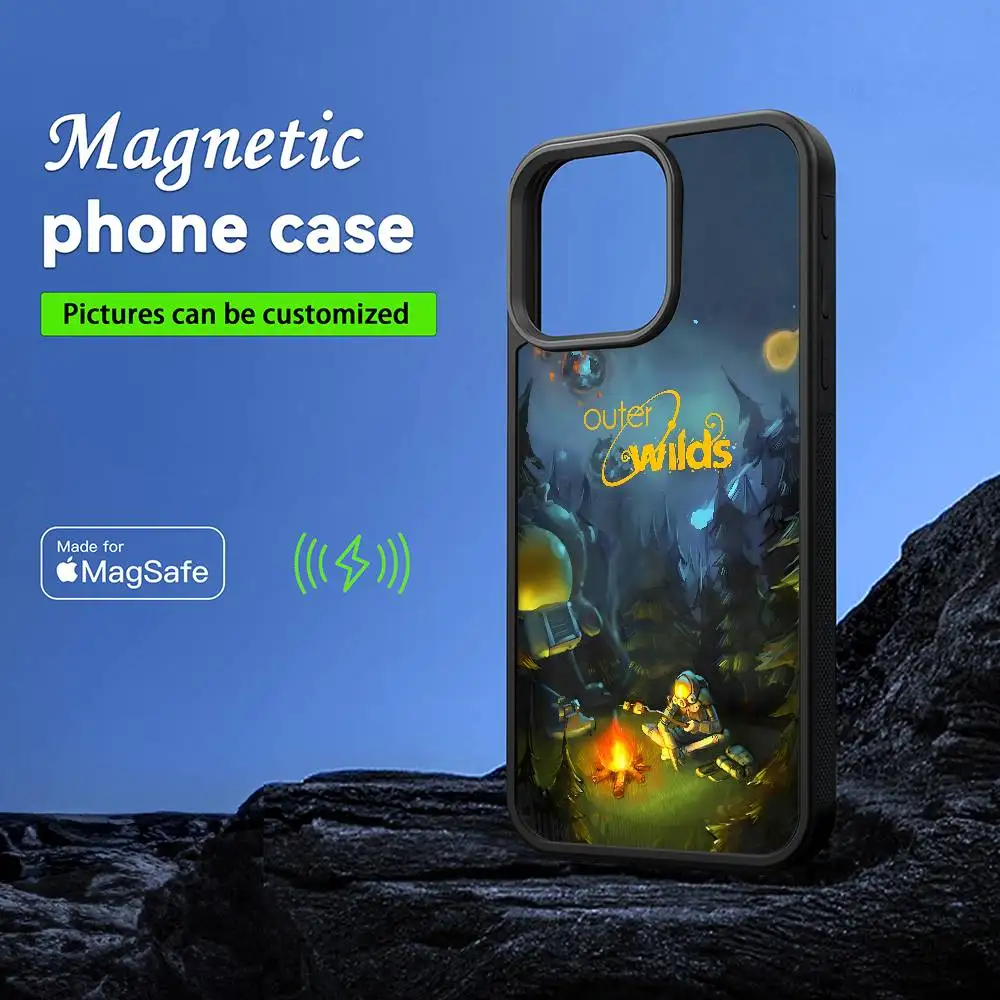 Фото Чехол для телефона O-Outer Wilds MagSafe Magnetic для iPhone 16, 15, 14, 13, 12, 11 Pro Plus Max Mini, беспроводное зарядное устройство Funda №1