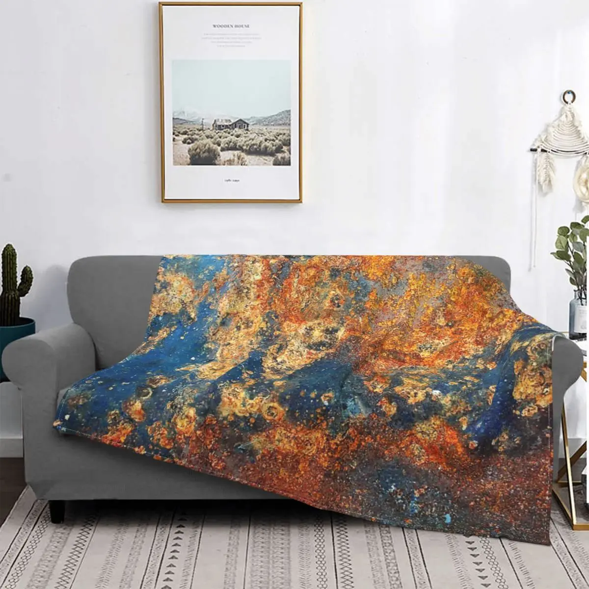 

Manta otoñal de óxido, colcha a cuadros para cama, toalla de playa, manta doble para camas