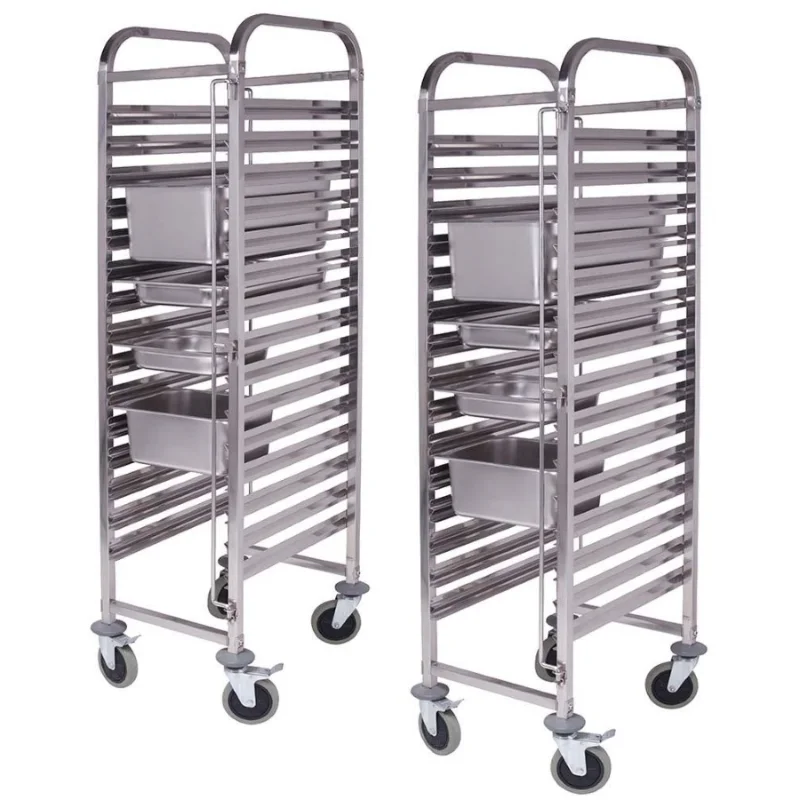 

Other Hotel & Restaurant Supplies Stainless Steel Baking Tray Rack Gn Pan Trolley