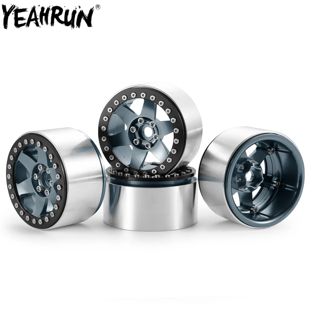 

YEAHRUN 4 шт. 2,2 дюйма металлический обод колеса Beadlock для радиоуправляемого гусеничного автомобиля 1/10 TRX4 TRX6 Axial SCX10 90046 RR10 Wraith