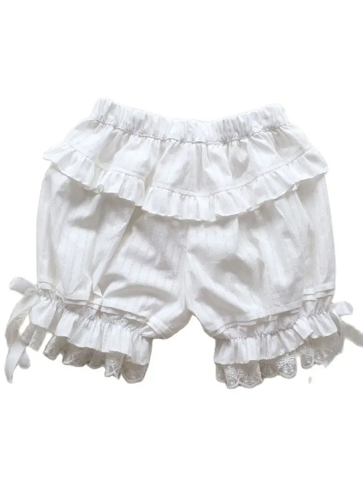 Classic White Lolita Bloomers Lace Loose Lolita Shorts