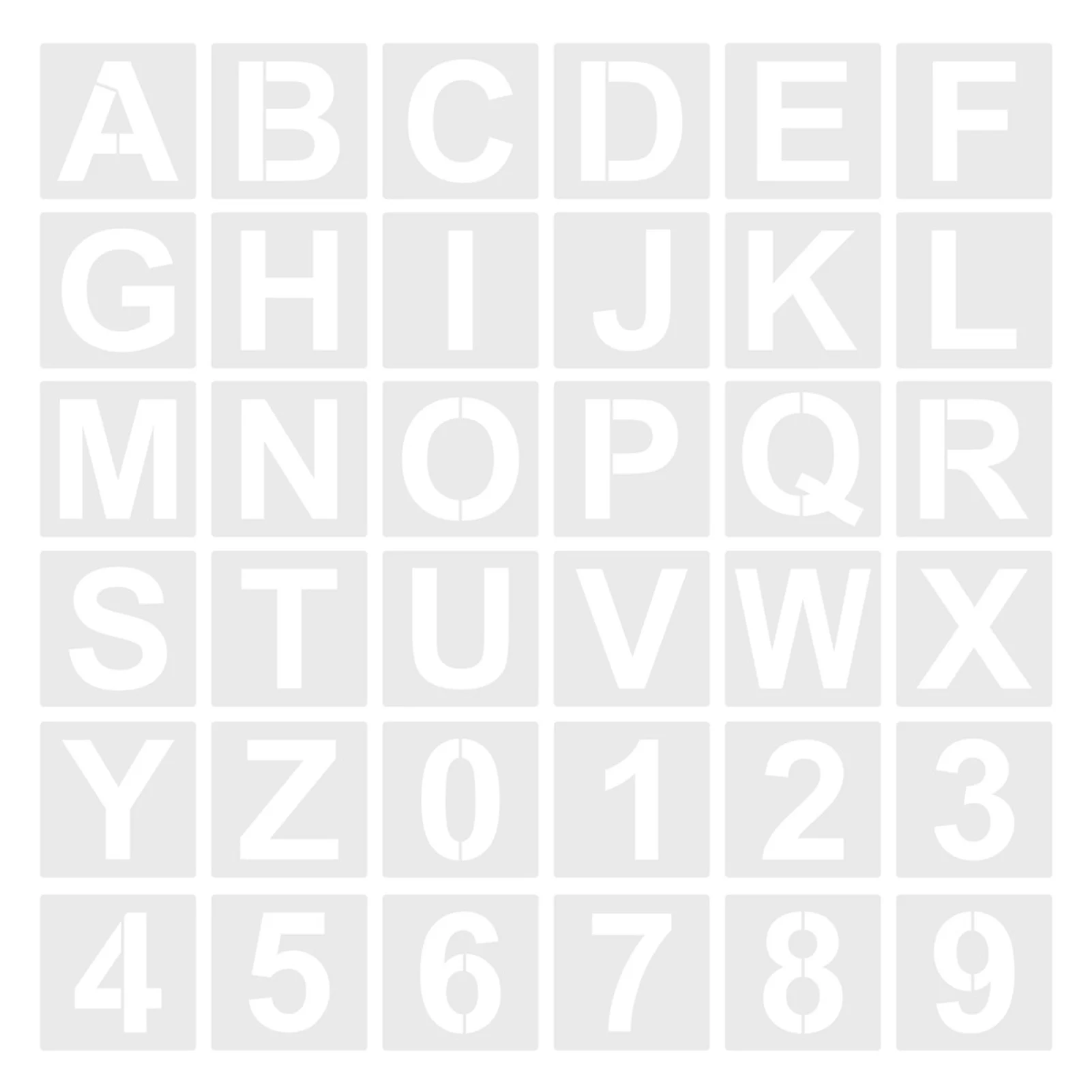 

36pcs 4inch Alphabet Letter Stencil Chalkboard Art Decoration Learning School Craft Wall DIY Signage Number Template Reusable