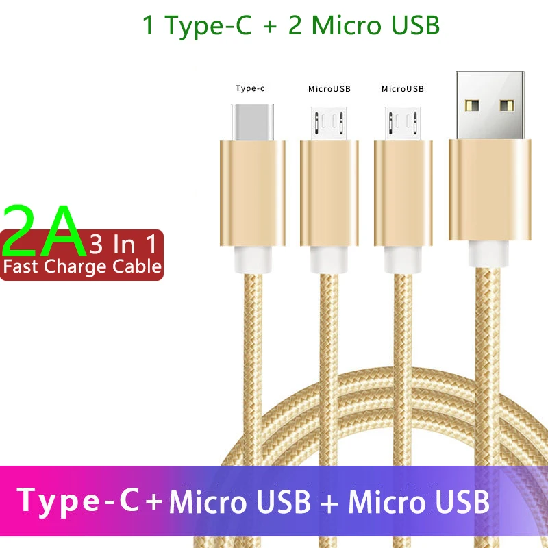 charging cable 3 in 1 usb micro cable type c cable charger usb cable for samsung xiaomi mobile phone accessories usb c cable free global shipping