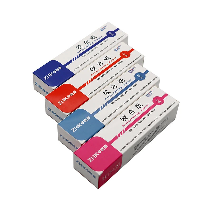 

4Pcs 30/100µm Dental Articulating Paper 200/400 Sheets Blue Red Occlusal Paper Oral Teeth Care Dentist Lab Occlusion Strips Tool