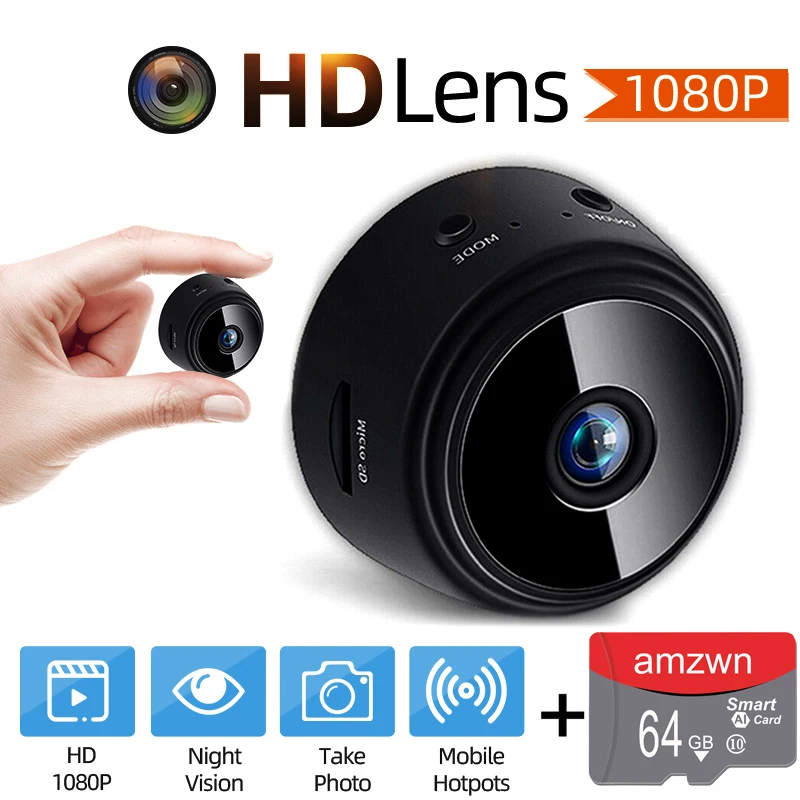 Мини-камера A9 1080P с ночным видением и датчиком движения |