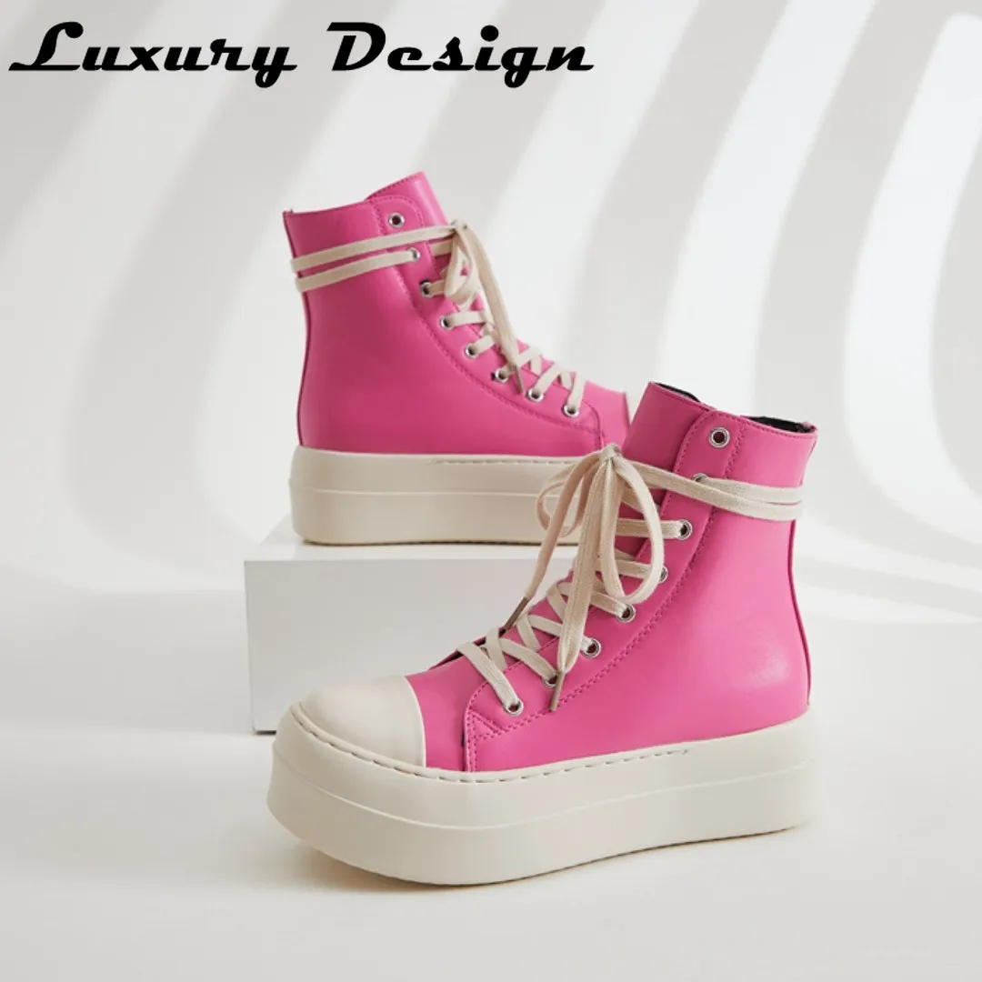 Высокие кроссовки Rick мужская обувь на платформе с перекрестной шнуровкой