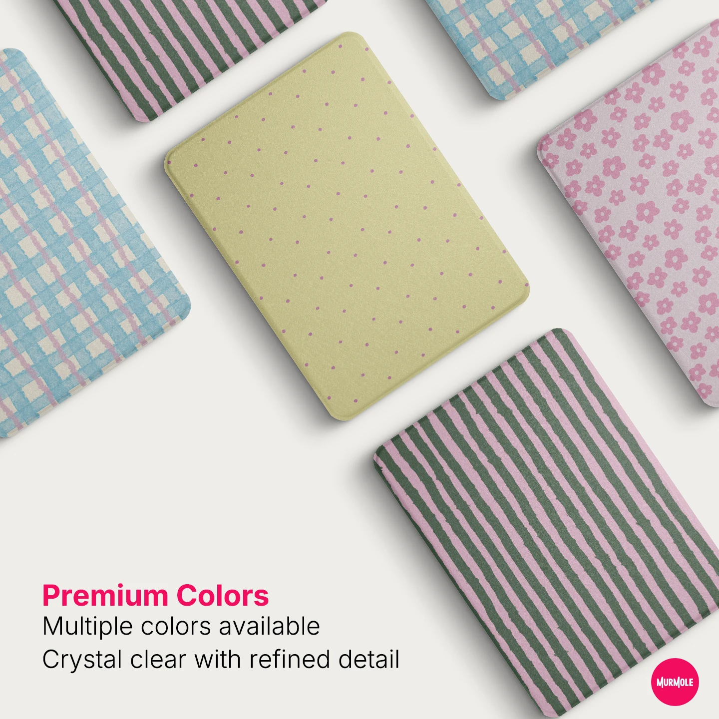 Чехол Murmole Floral Grid Plaid с магнитной застежкой для Kindle Paperwhite 12-го поколения, Colorsoft 7 дюймов, Basic Kindle 11-го и 10-го поколений, прозрачная накладка (art.: 3920db882275f) - 3920db882275f