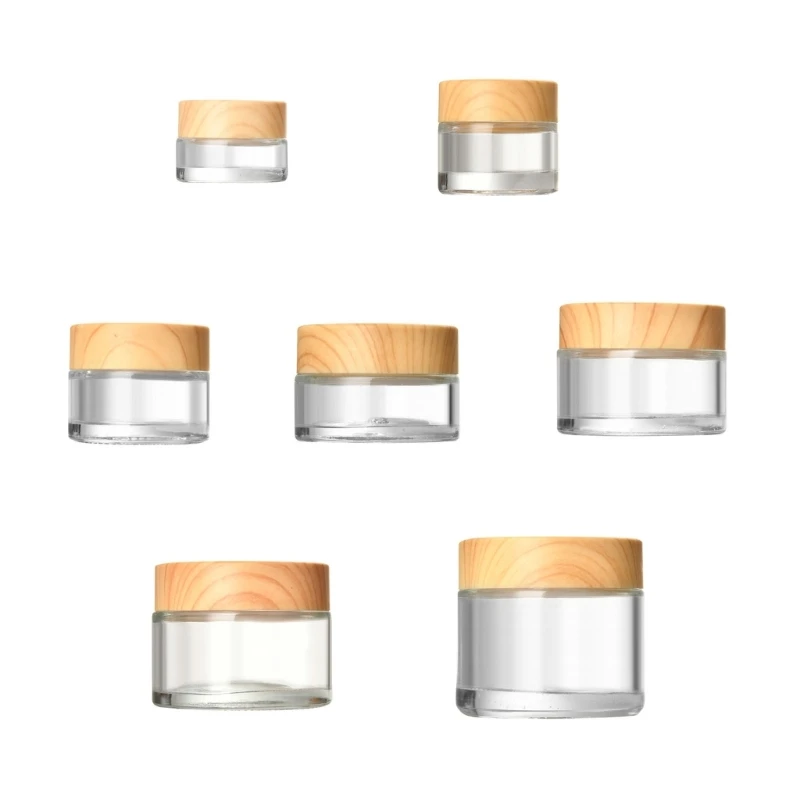 

1PC Glass Cosmetic Container Empty Sample Jars with Leak Proof Lid Makeup Sample New Dropship