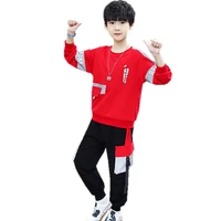 boys autumn suits fashion reflective children sports clothing sets kids spring sweatshirts and pants 2pc school teen boy outfits