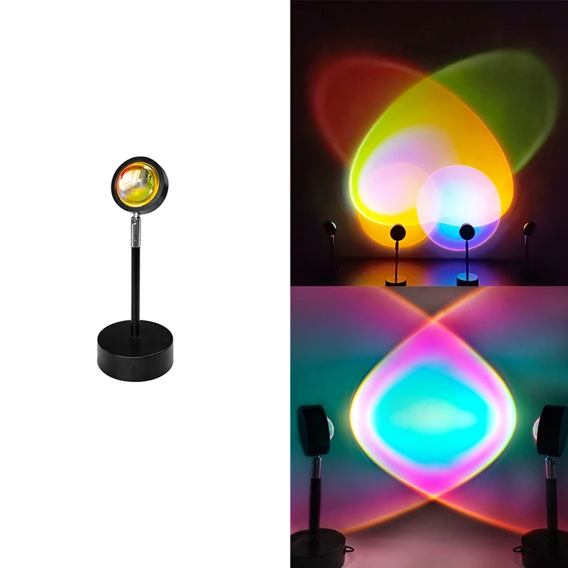 

Led Sunset Red Sunset Light Mini Projection Lens Lamp Bedroom Decoration Table Lamp