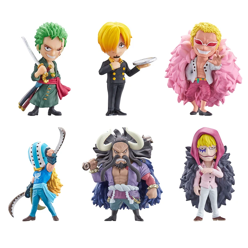 

bandai ONE PIECE Q version Roronoa Zoro Kaidou Gashapon Action Figure Assembled Model Children's Gift Anime