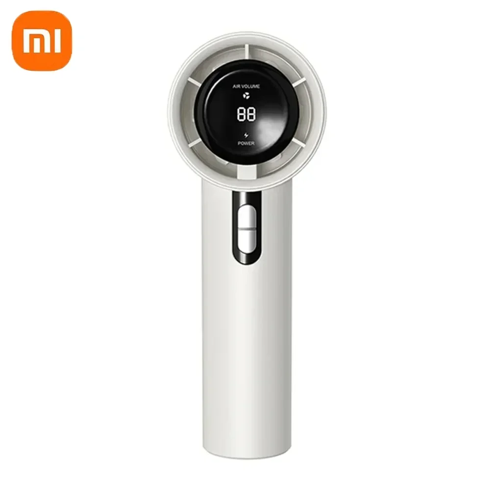 Фото Ультра тихий ручной вентилятор Xiaomi, 100-скоростной ​ ​ Перезаряжаемый через USB портативный мини-турбовентилятор для офиса и путешествий со светодиодным индикатором №5