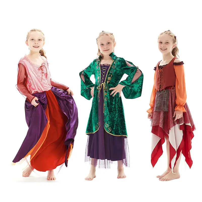 

Cossky костюм для косплея из фильма «виннифред Мэри Сара Сандерсон», детские платья, наряды для девочек, карнавальный костюм на Хэллоуин, подар...