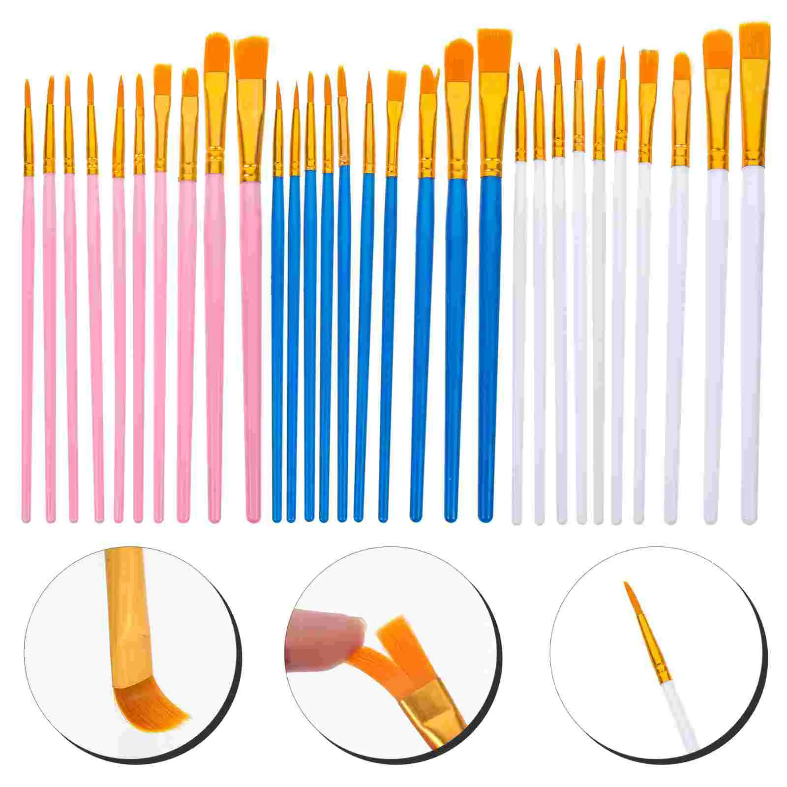 

30Pcs Decorative Coloring Painting Brush Kit Premium Tips Paintbrush Painting Brush for Gift Painting Home