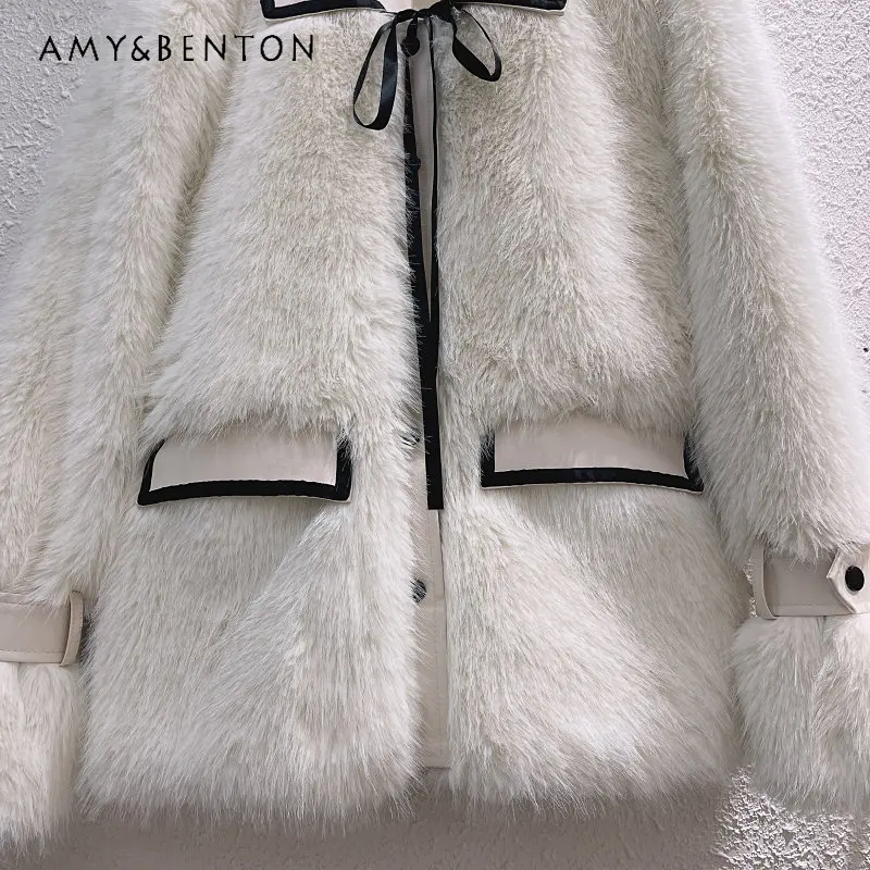 Casual Fur Furry Coat Women's Wool Jackets Autumn and Winter Pu Fur Integrated Coat Top Fashion Trend Warm Jackets for Ladies
