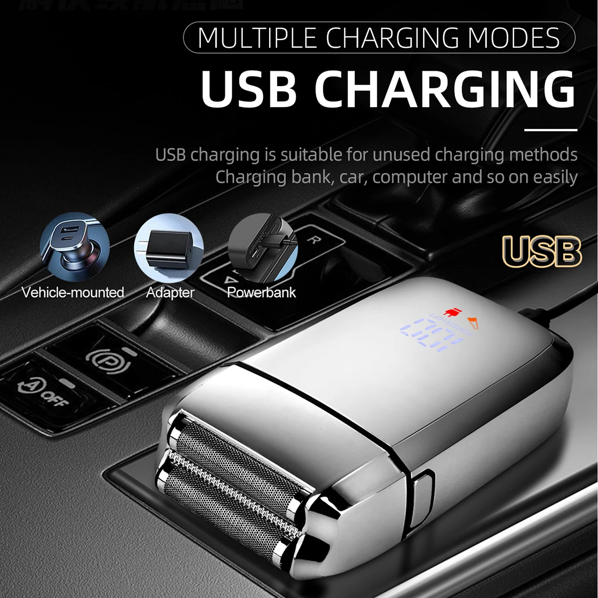 Перезаряжаемая металлическая бритва KIKIDO KK-S13 для мужчин