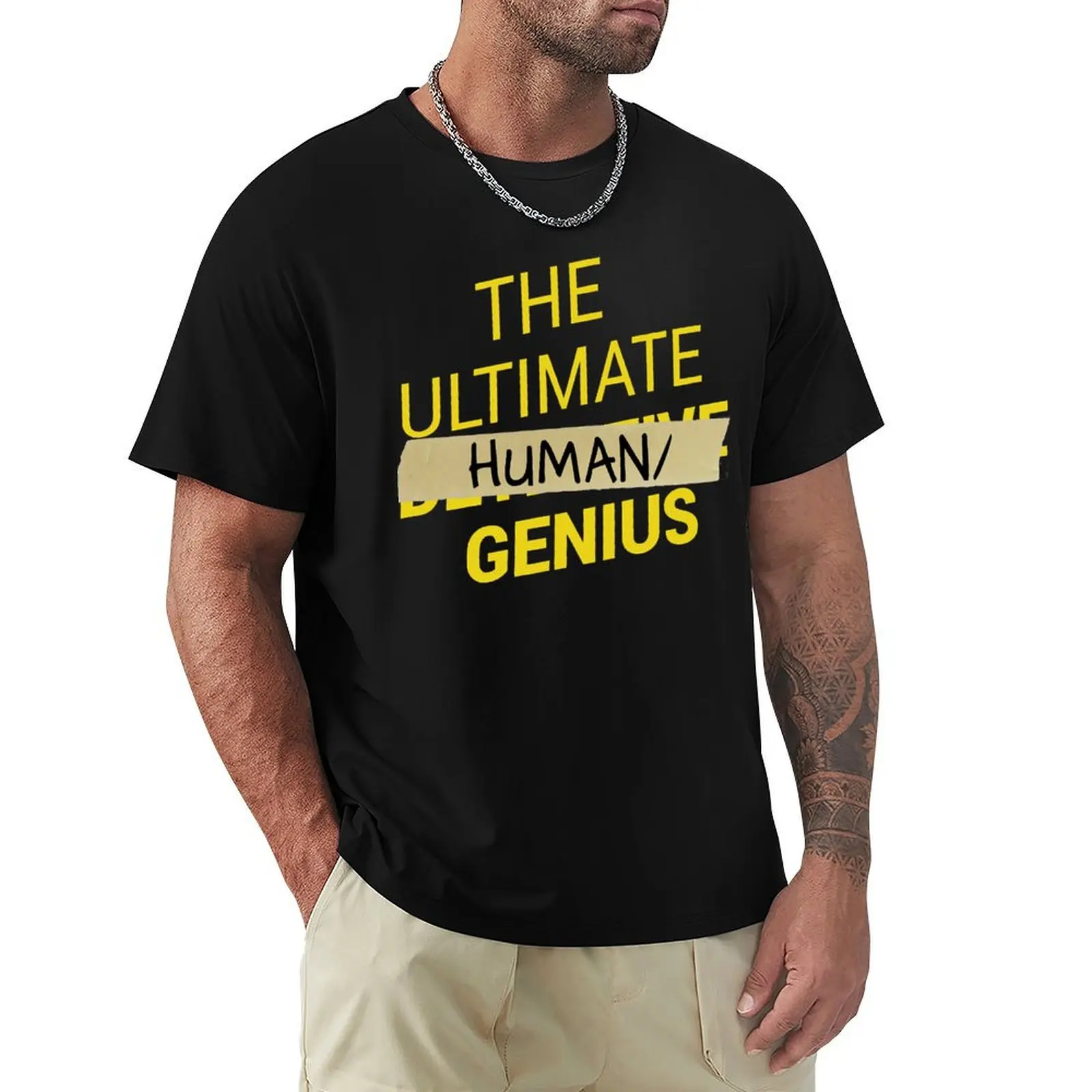 Фото B99 - Футболка Ultimate Human Slash Genius, дышащая спортивная футболка для мужчин №1