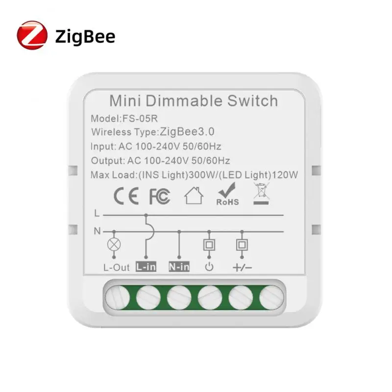 

Tuya ZigBee WiFi Smart Dimmer Switch Module Breaker Smart Life Control Works With Alexa Yandex Alice Google Home Remote Control