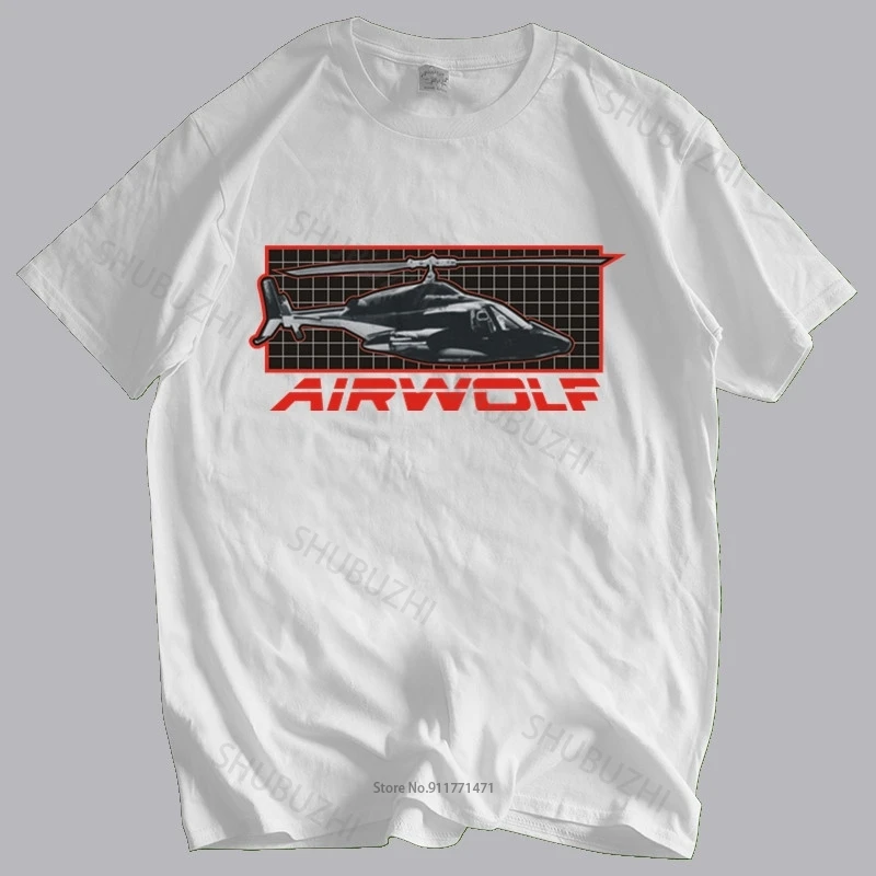 Модная брендовая мужская Свободная футболка Airwolf TV Series Air Wolf вертолет на сетке