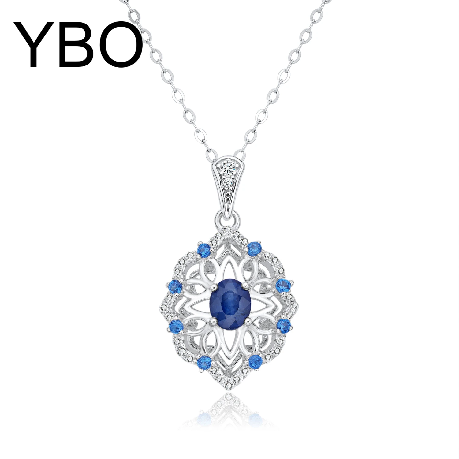 

Женское ожерелье с подвеской в виде цветка из серебра 925 пробы