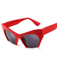 black retro rimless red mirror vintage cat luxury brand designer women sunglasses girl eye sunglasses small ladies quality 2018