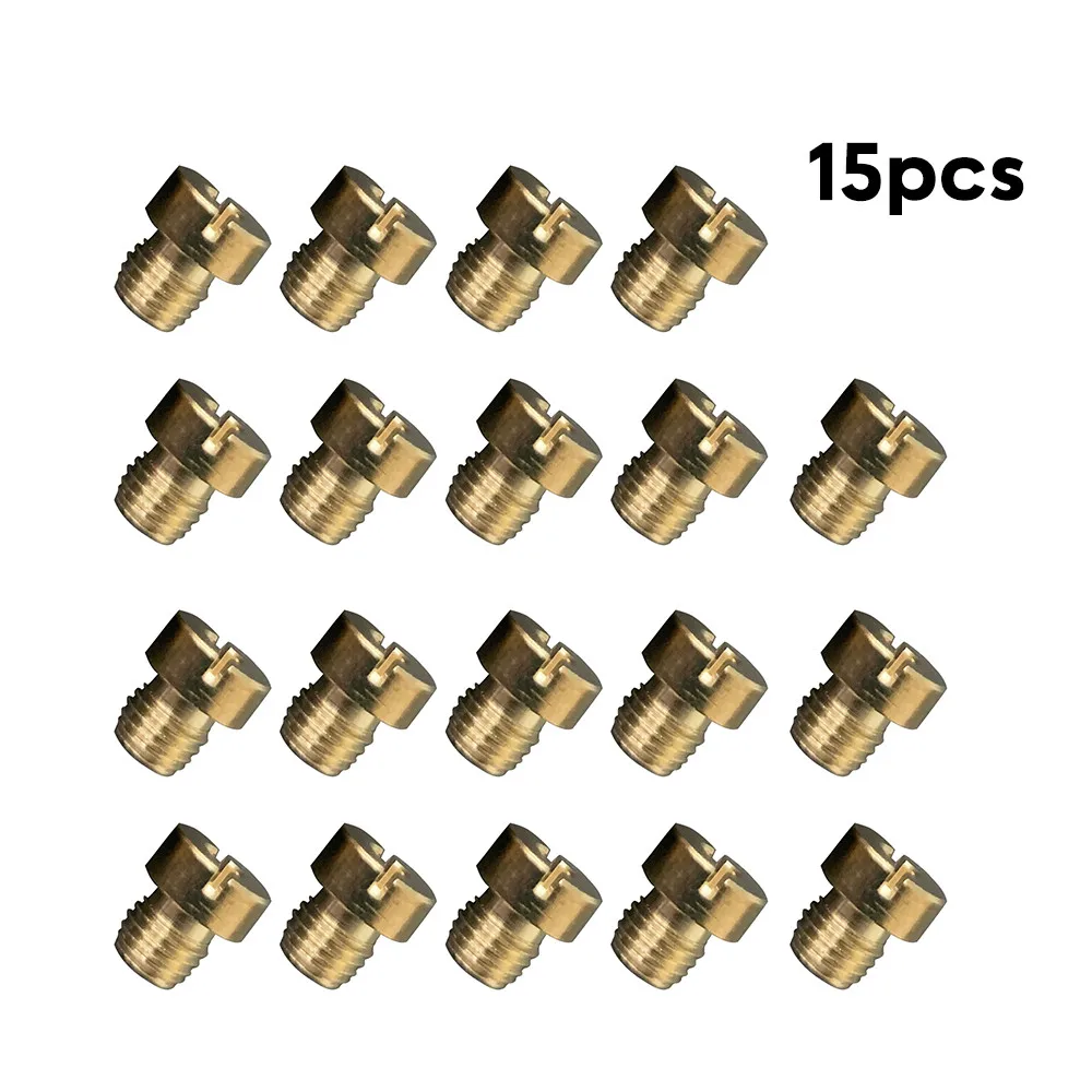 

15x Car M6 Carburetor Main Jet Nozzle 60-130 For 12mm-17.5mm Dellorto Mikuni Repair Parts Carburetors Main Jet Injectors Nozzle