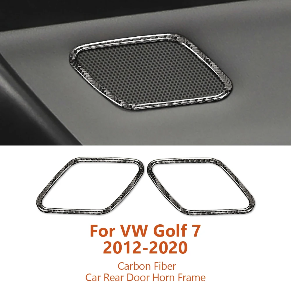 

For Volkswagen VW Golf 7 Gti Mk7 2012-2020 Carbon Fiber Car Rear Door Horn Frame Decorative Stickers Auto Interior Accesorios