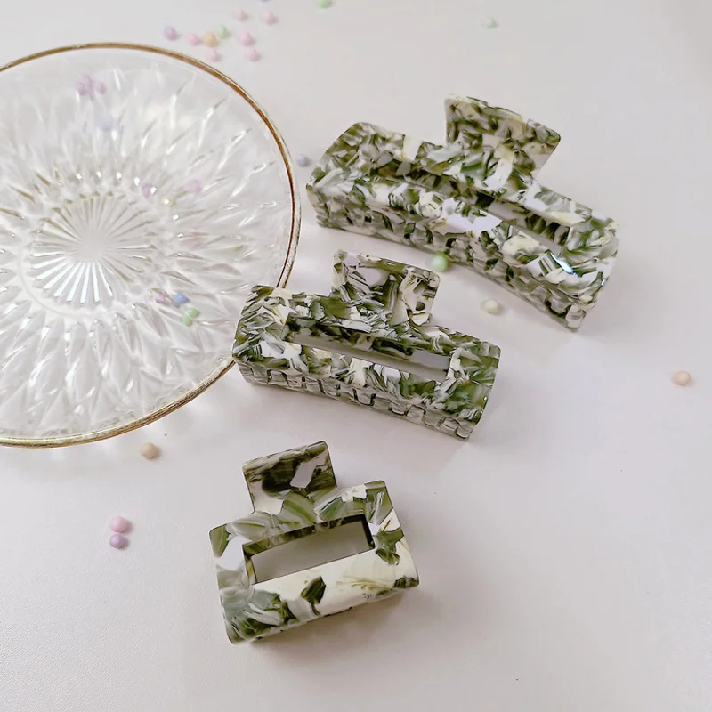 

Vintage Geometric Hair Claw Cellulose Acetate Hair Clip Hairpins Women Girls Hair Rectangle Shark Clip Hair Accessories Headwear