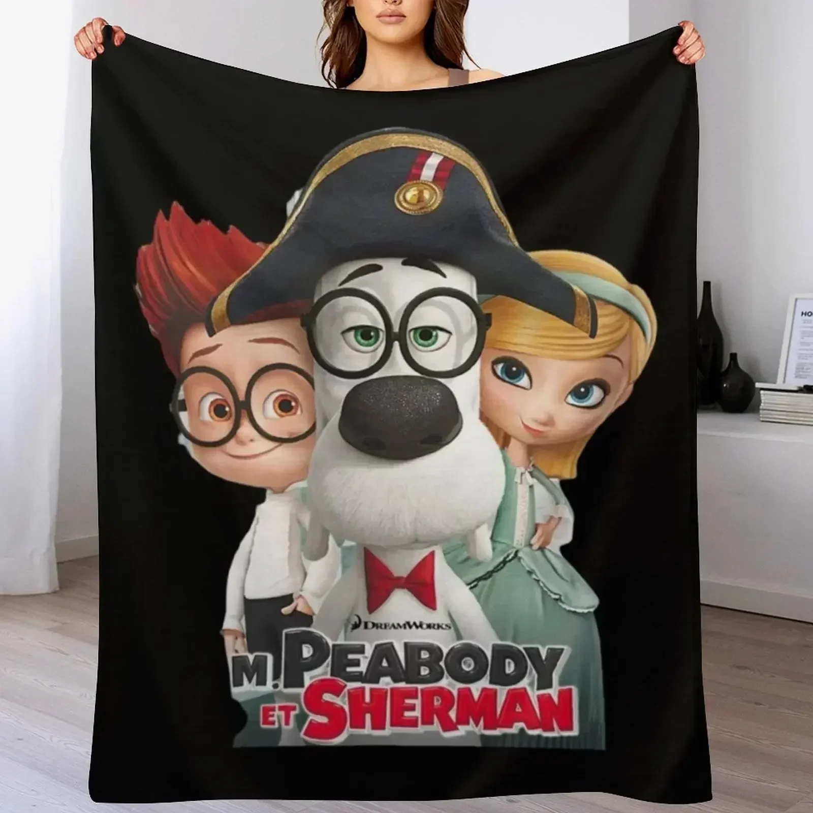 Декоративное одинарное роскошное одеяло Mr Peabody And Sherman