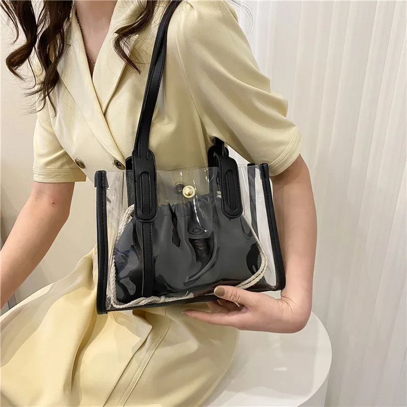 

Luxury Designer handbag Transparent Tote Bag Underarm Bag Casual Shoulder Bag Women's Messenger Bag handbags Bags for women