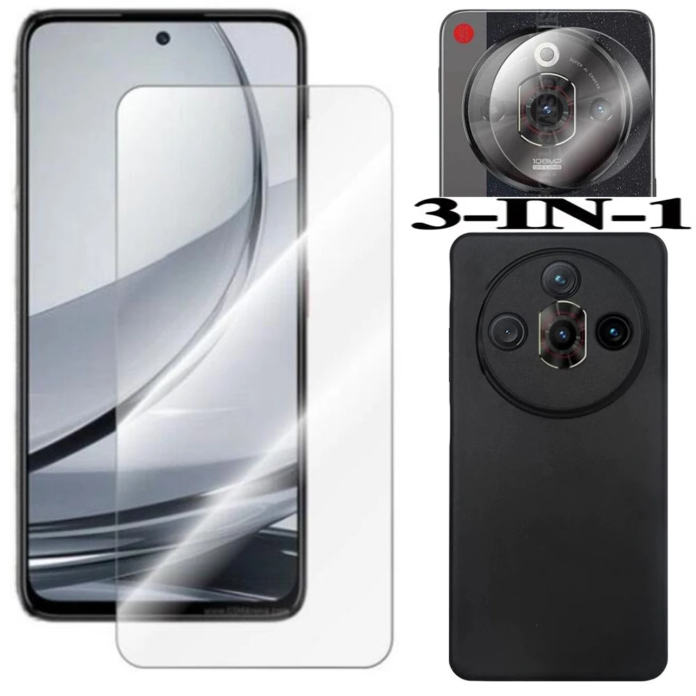 Для ZTE Focus Pro 5G Z2351N 3 в 1 кольцевой держатель мягкий противоударный чехол из ТПУ для