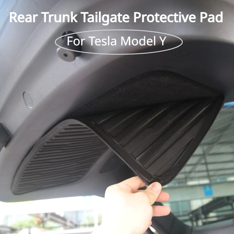 

For Tesla Model Y Rear Trunk Tailgate Protective Pad Anti-dirty Waterproof Inner Mat Paste Directly TPE Car Interior Accessories