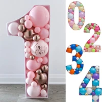 73100cm blank giant big number 0 9 balloon filling box mosaic frame balloons stand kids adults birthday anniversary party decor