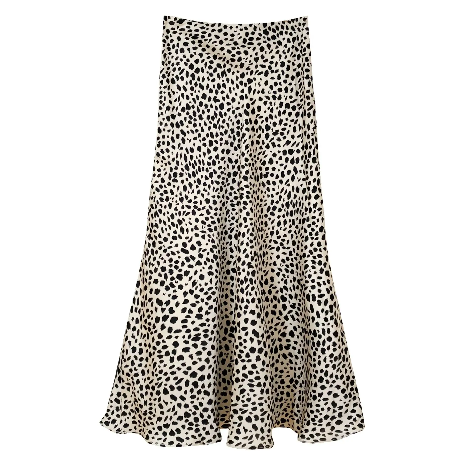 

Luxi Light Mature Style Satin Leopard Print Skirt Women's 2022 New High Waist Net Red Wrapped Hip Fishtail A-line Skirt