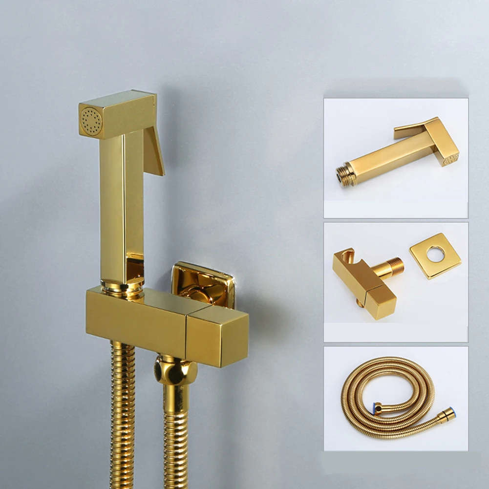 

Bidet Attachments Toilet Bidet Bidet Brass Faucet Gold Handheld Hygienic Shower Sprayer Stainless Steel Toilet