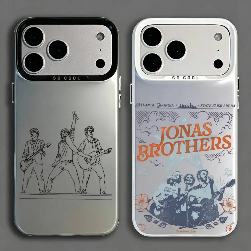 Фото Чехол для телефона J-Jonas B-Brothers для iPhone 17, 16, 15, 14, 13, 12, 11, Mini, Pro, E, MAX, матовый, белый, цвета конфет. №1